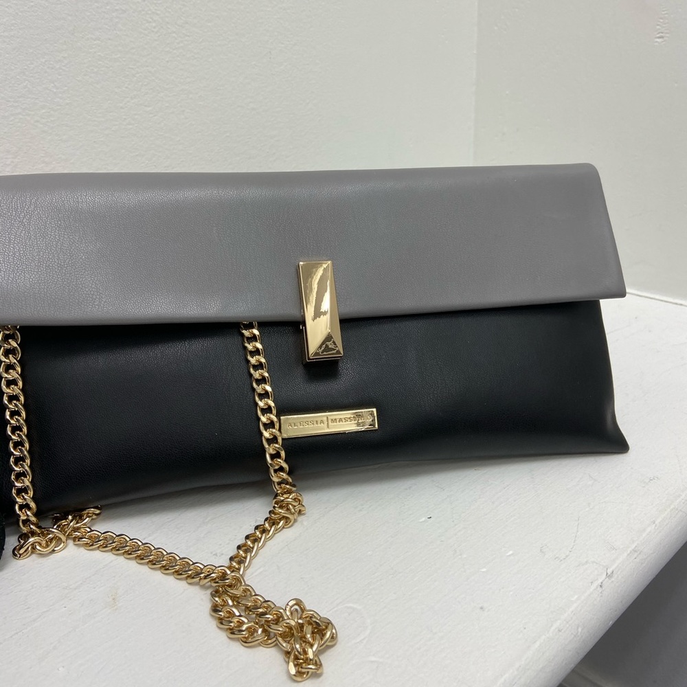 Grey & Black Clutch